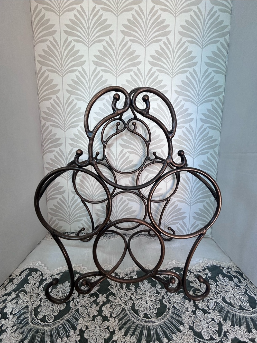Princess House Fantasia Vintage Metal Wine Rack